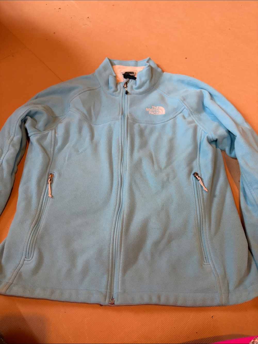 The North Face Light Blue Full-Zip Fleece Jacket xl